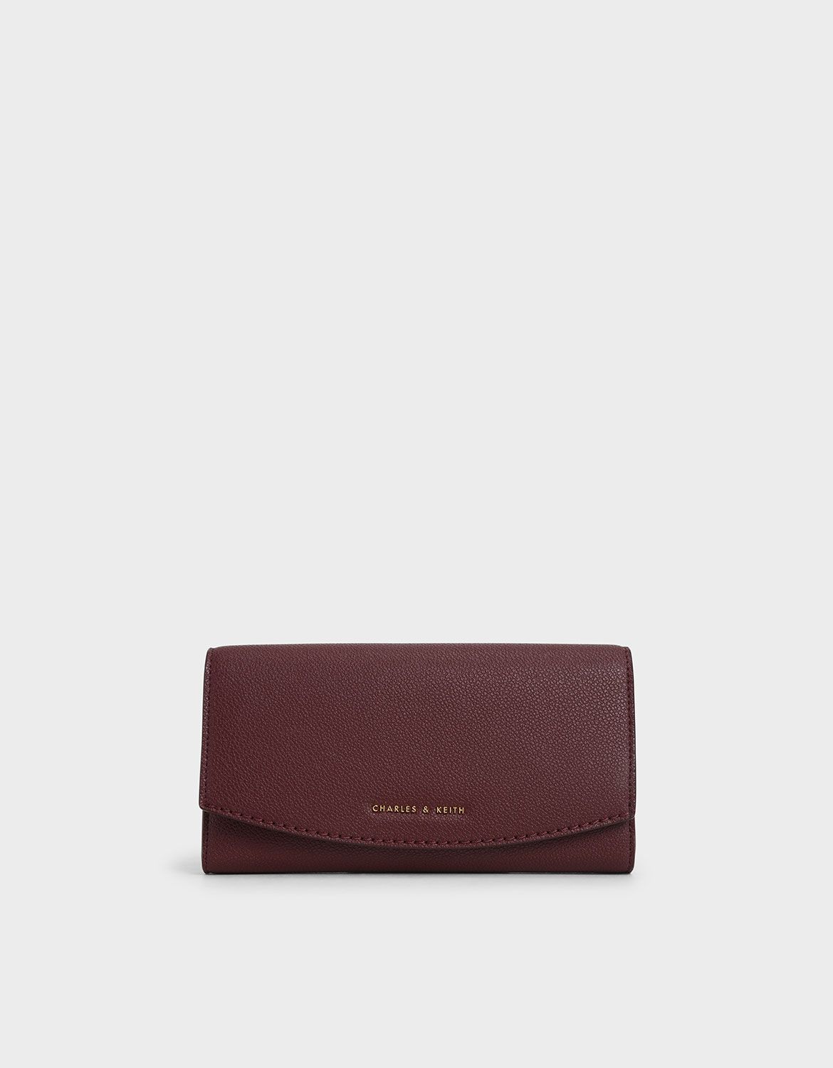 

Curved Front Flap Wallet, Burgundy