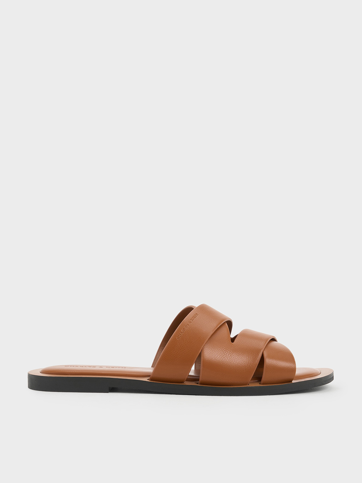 Charles & Keith - Strappy Crossover Slide Sandals