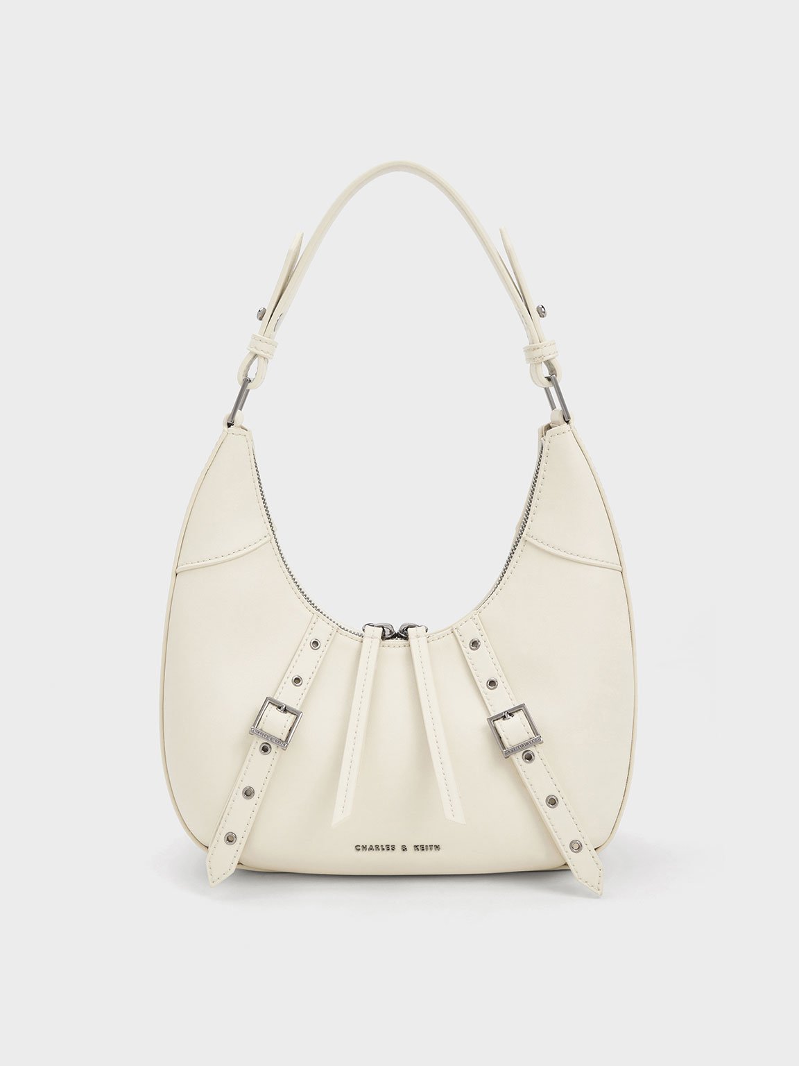 Charles & Keith - Grommet Crescent Hobo Bag