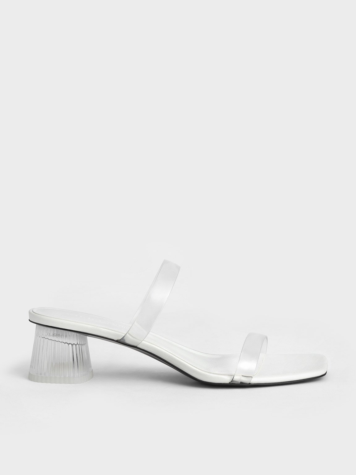 Charles & Keith - Double Strap See-Through Mules