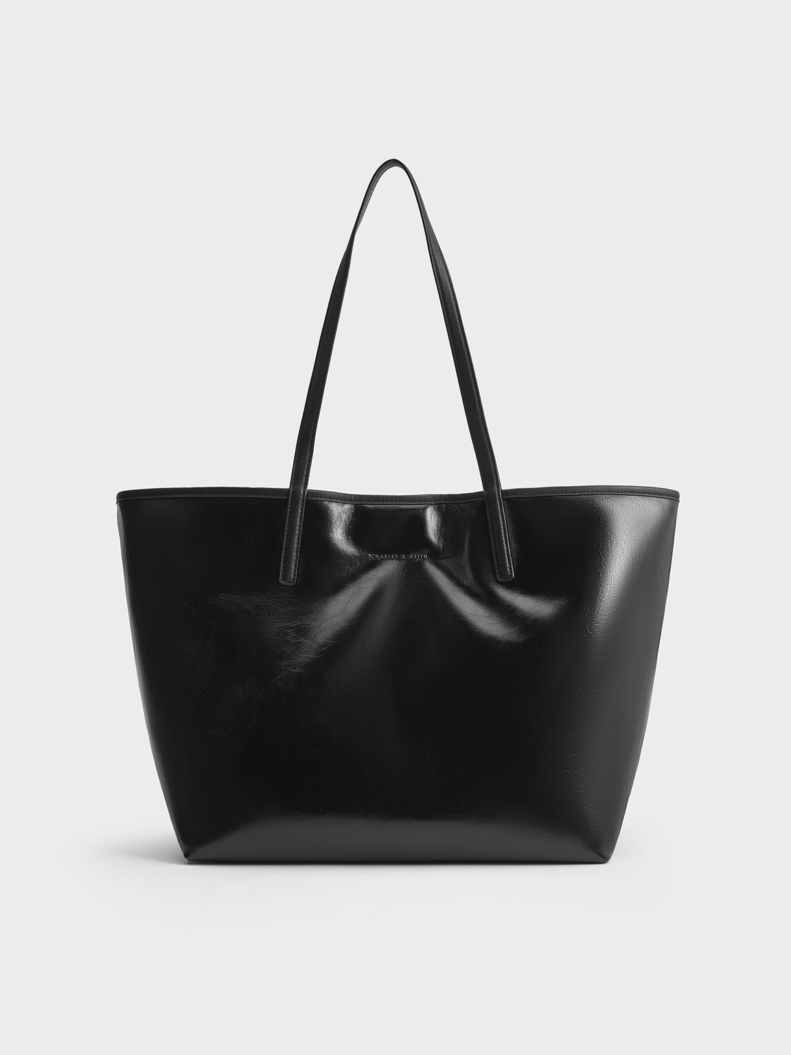 Charles & Keith - Sianna Crinkle-Effect Reversible Tote Bag