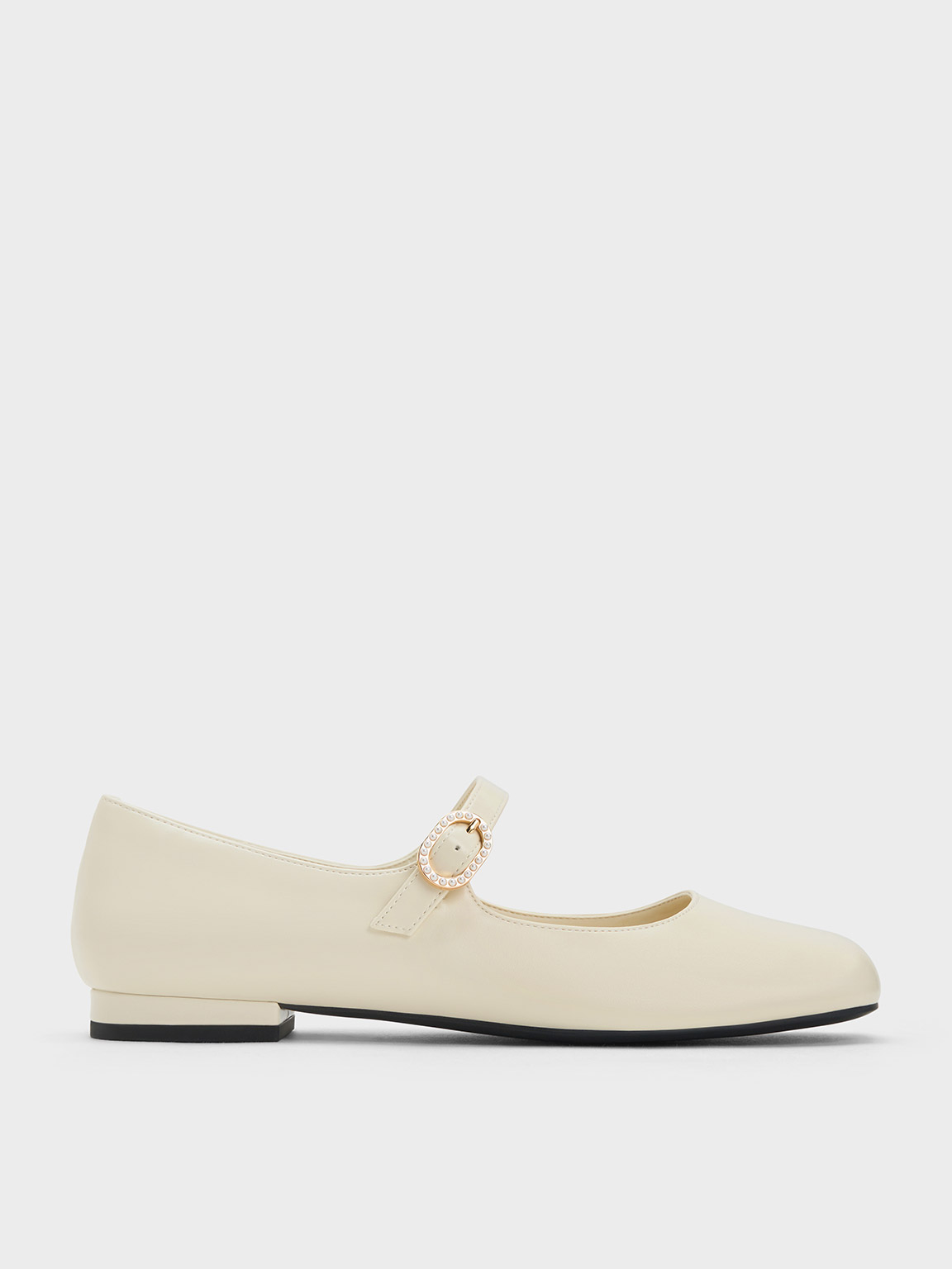 Charles & Keith - Pearl-Buckle Mary Janes