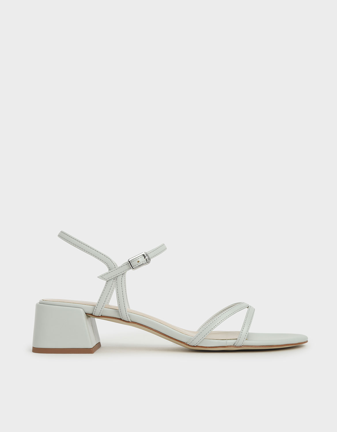 

Strappy Block Heel Sandals, Grey