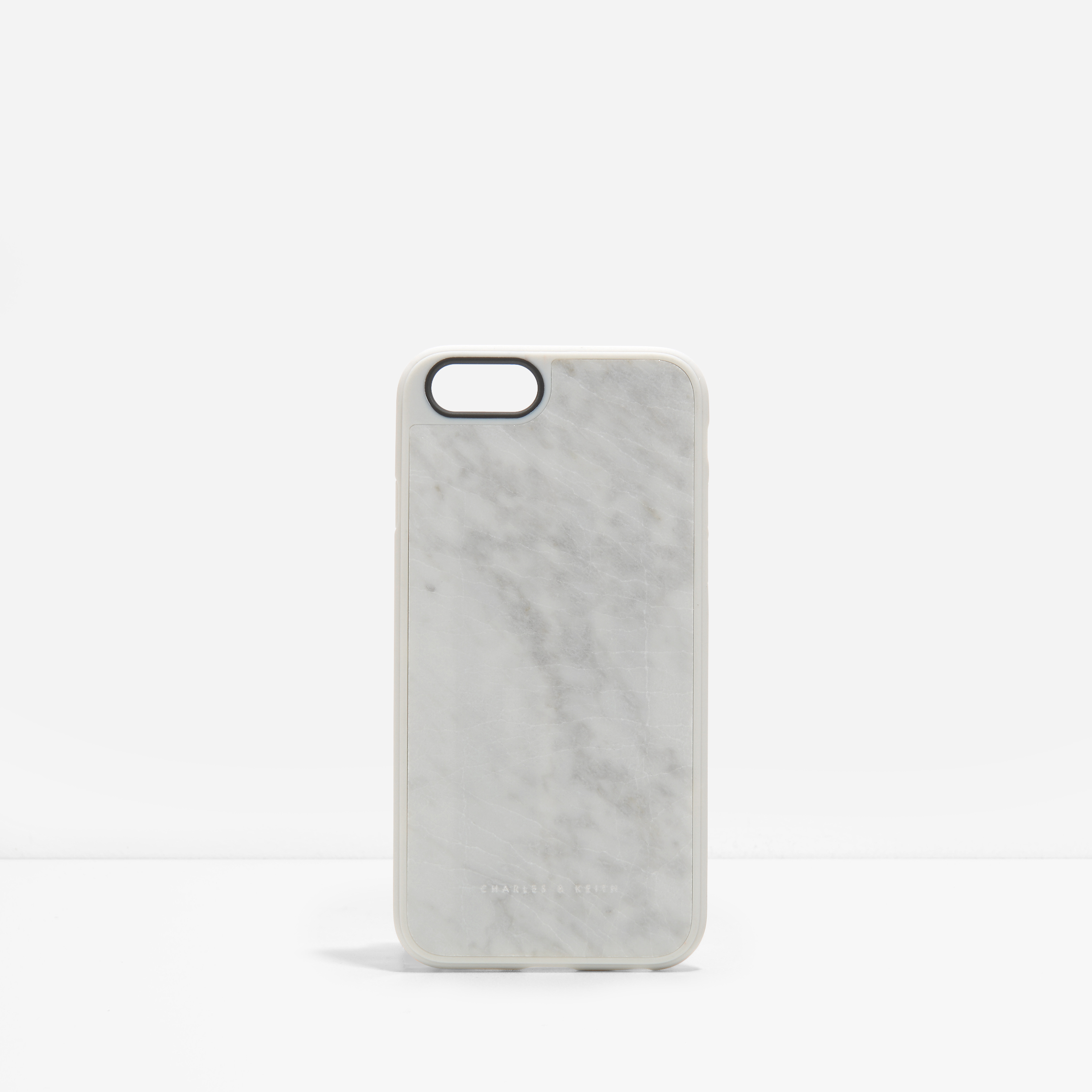 

Marble iPhone Case, White