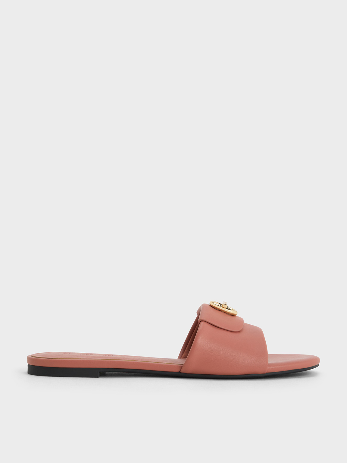 Charles & Keith - Metallic-Accent Slide Sandals