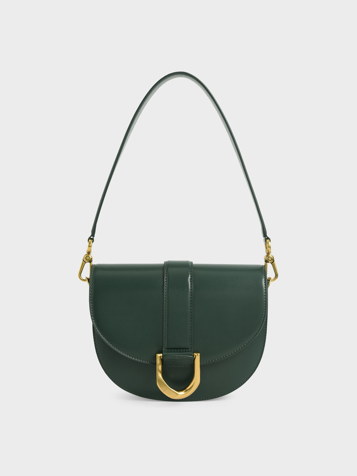 charles and keith dark green bag