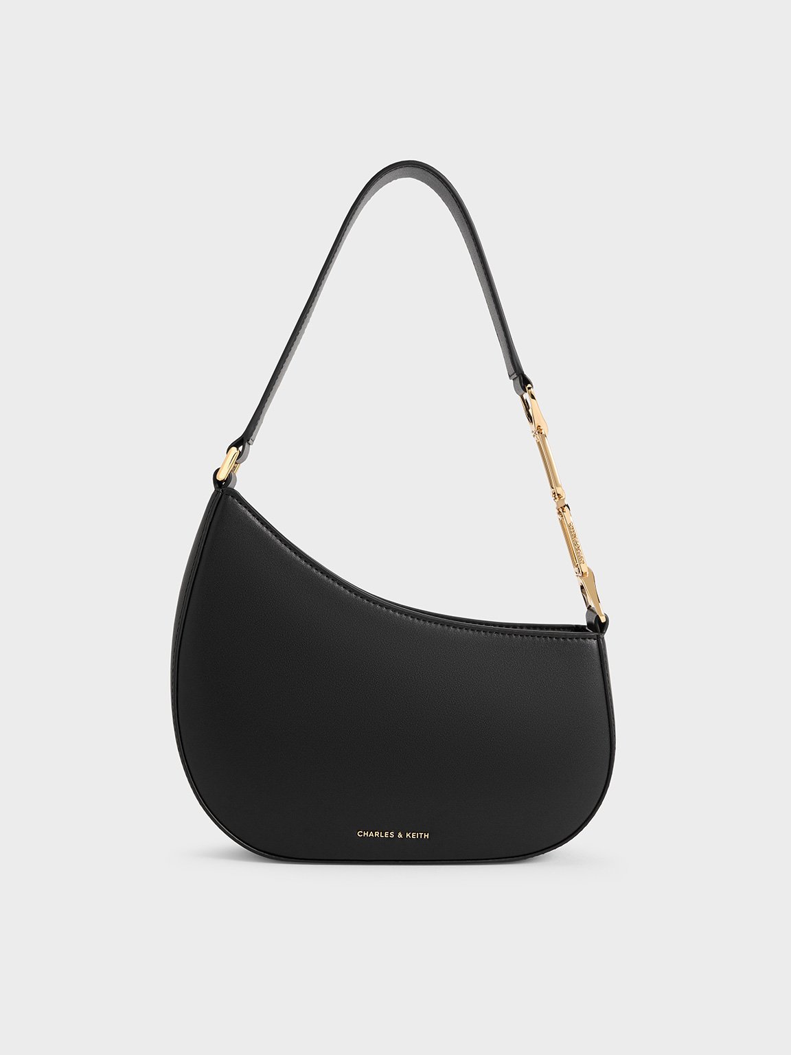 Charles & Keith - Agatha Chain-Accent Shoulder Bag