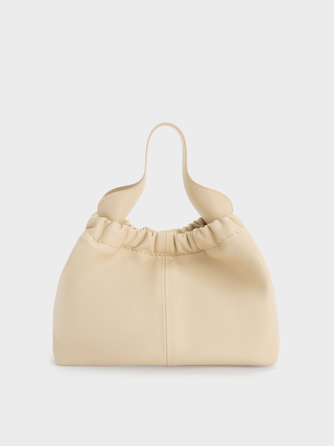 Charles & Keith - Ally Ruched Slouchy Chain-Handle Bag