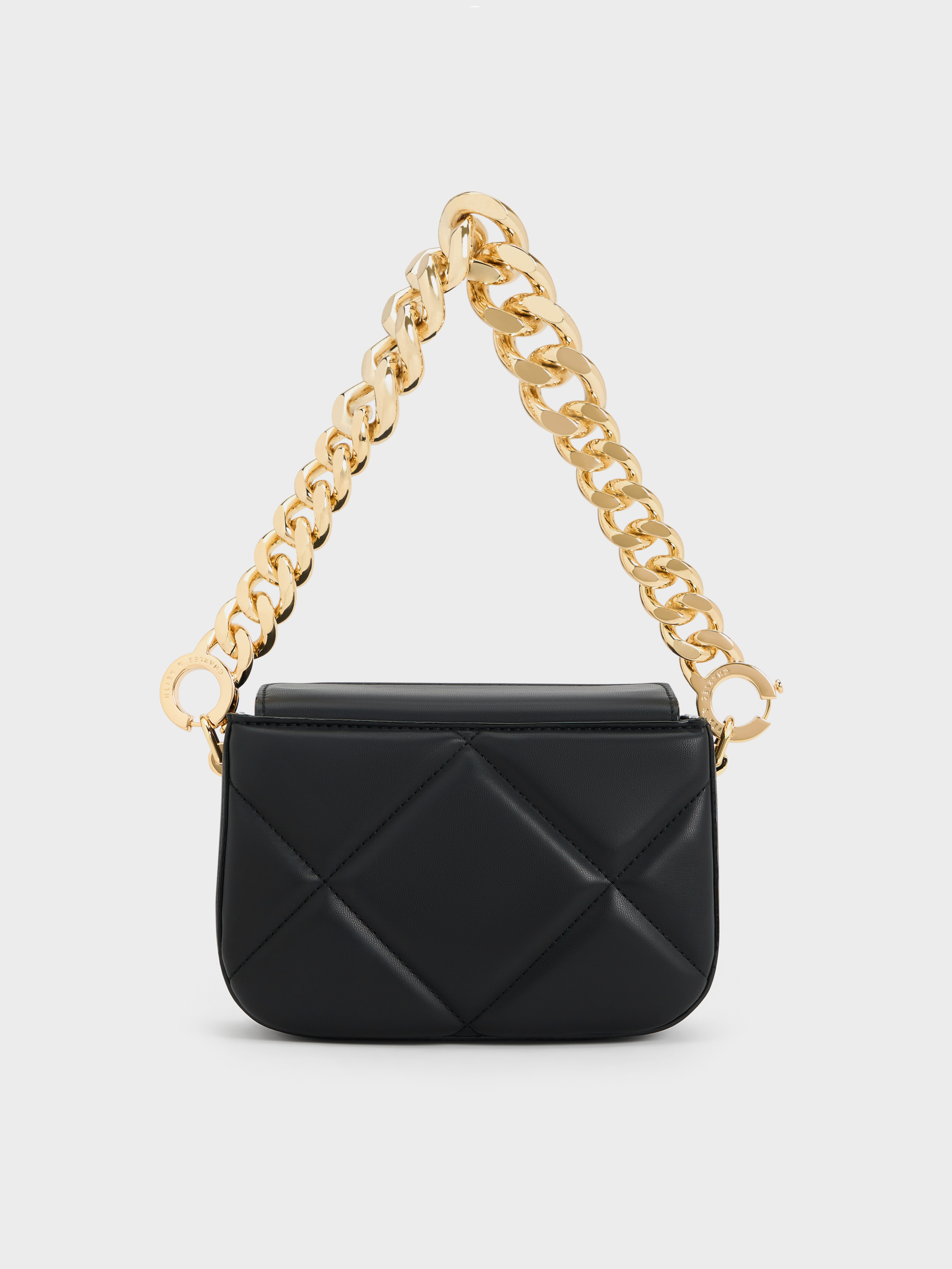 Charles & Keith - Mini Danika Chunky Chain Padded Bag