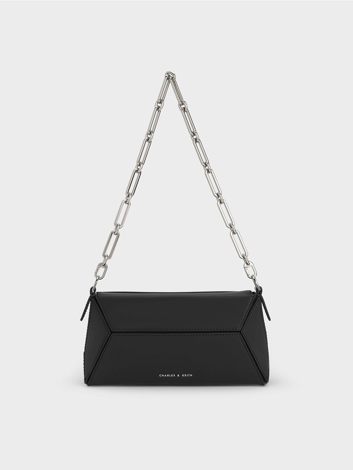 Charles & Keith - Nasrin Geometric Chain-Handle Shoulder Bag