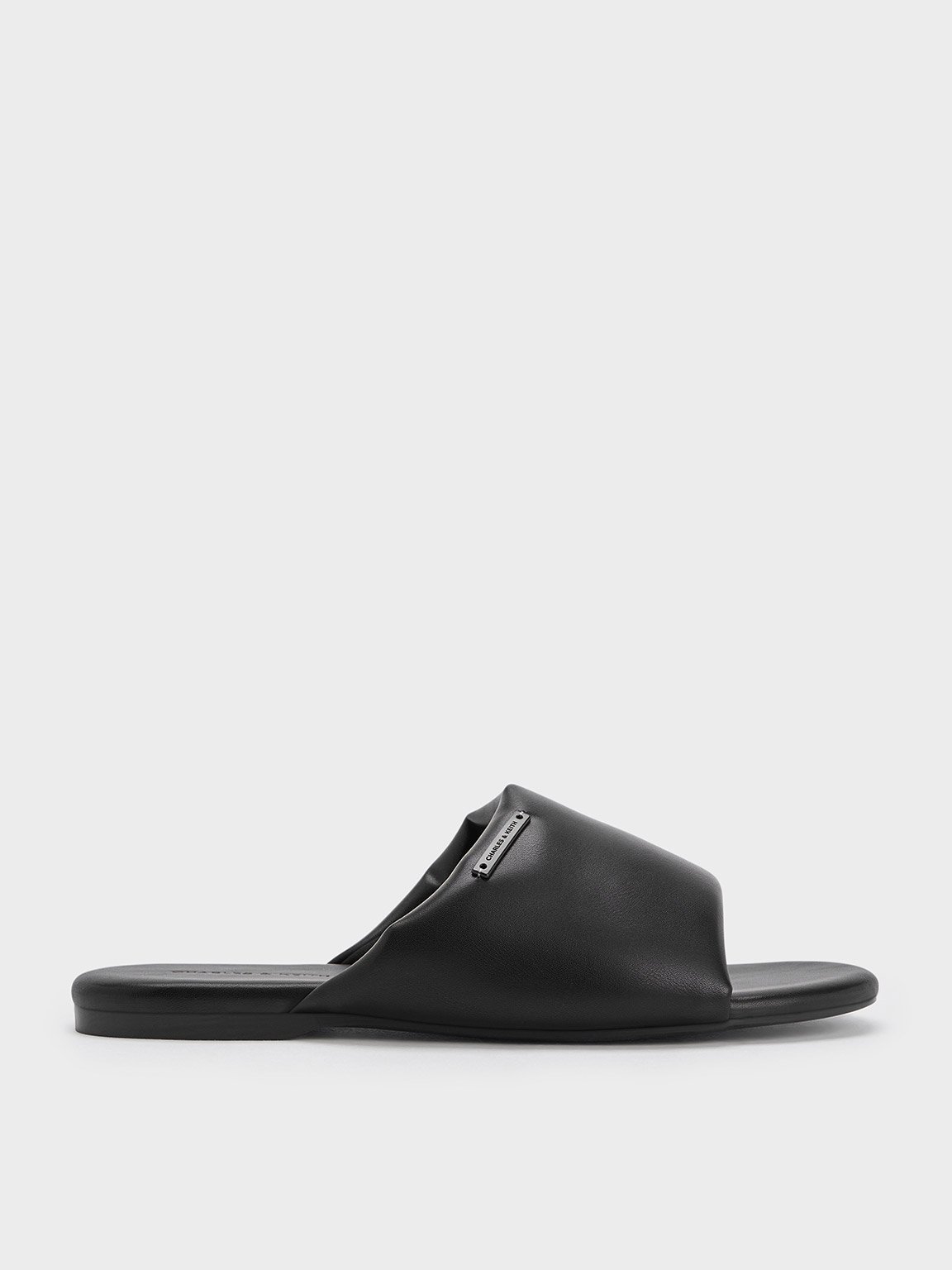 Charles & Keith - Puffy Wide-Strap Slide Sandals