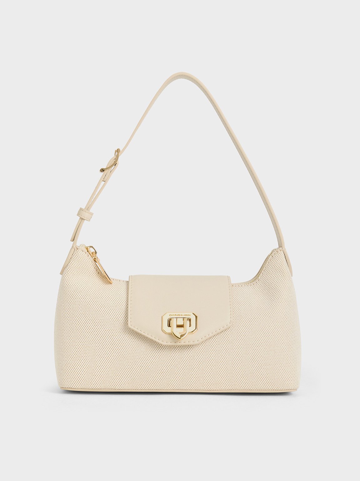 Charles & Keith - Arwen Canvas Belted Shoulder Bag