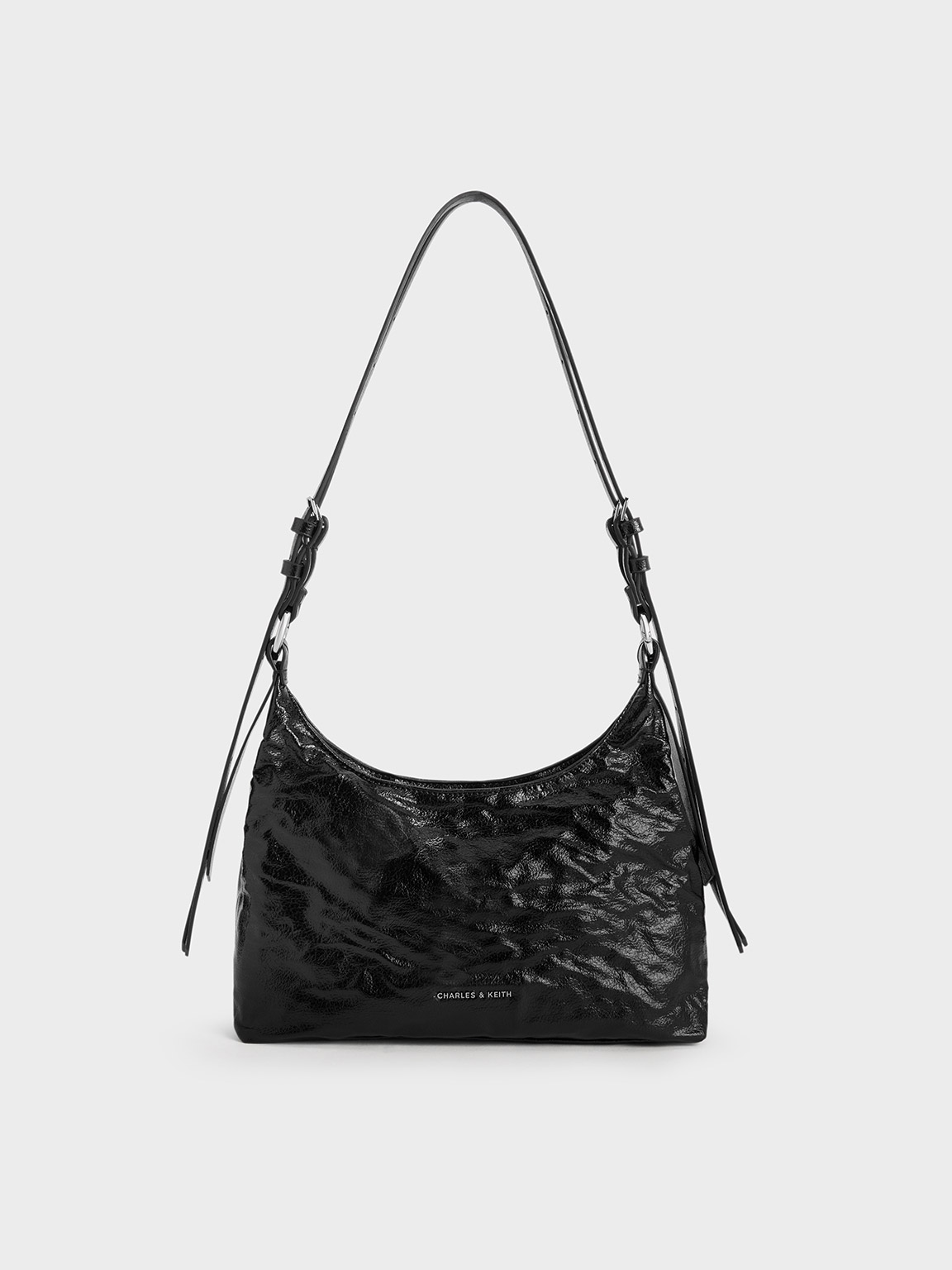 Charles & Keith - Lark Crinkle-Effect Hobo Bag