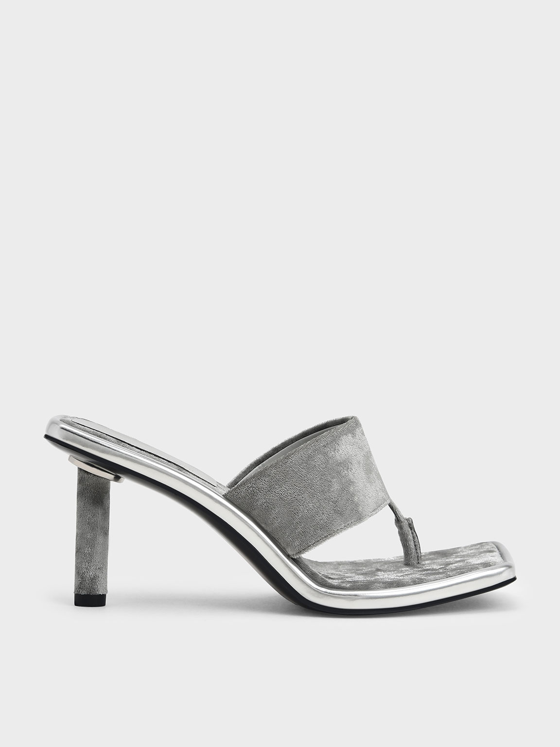 

Etta Velvet Heeled Thong Sandals​