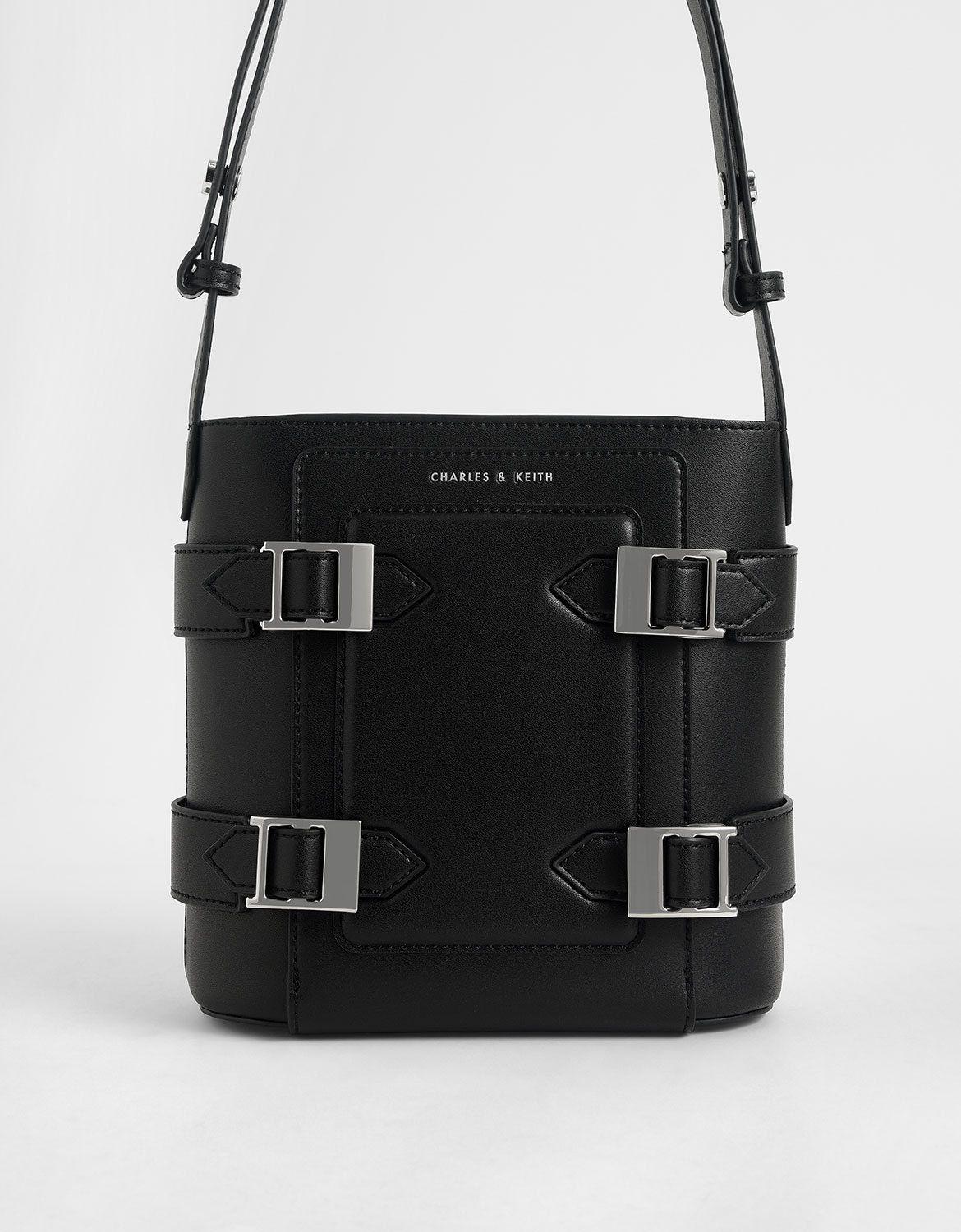 

Buckle Bucket Bag, Black