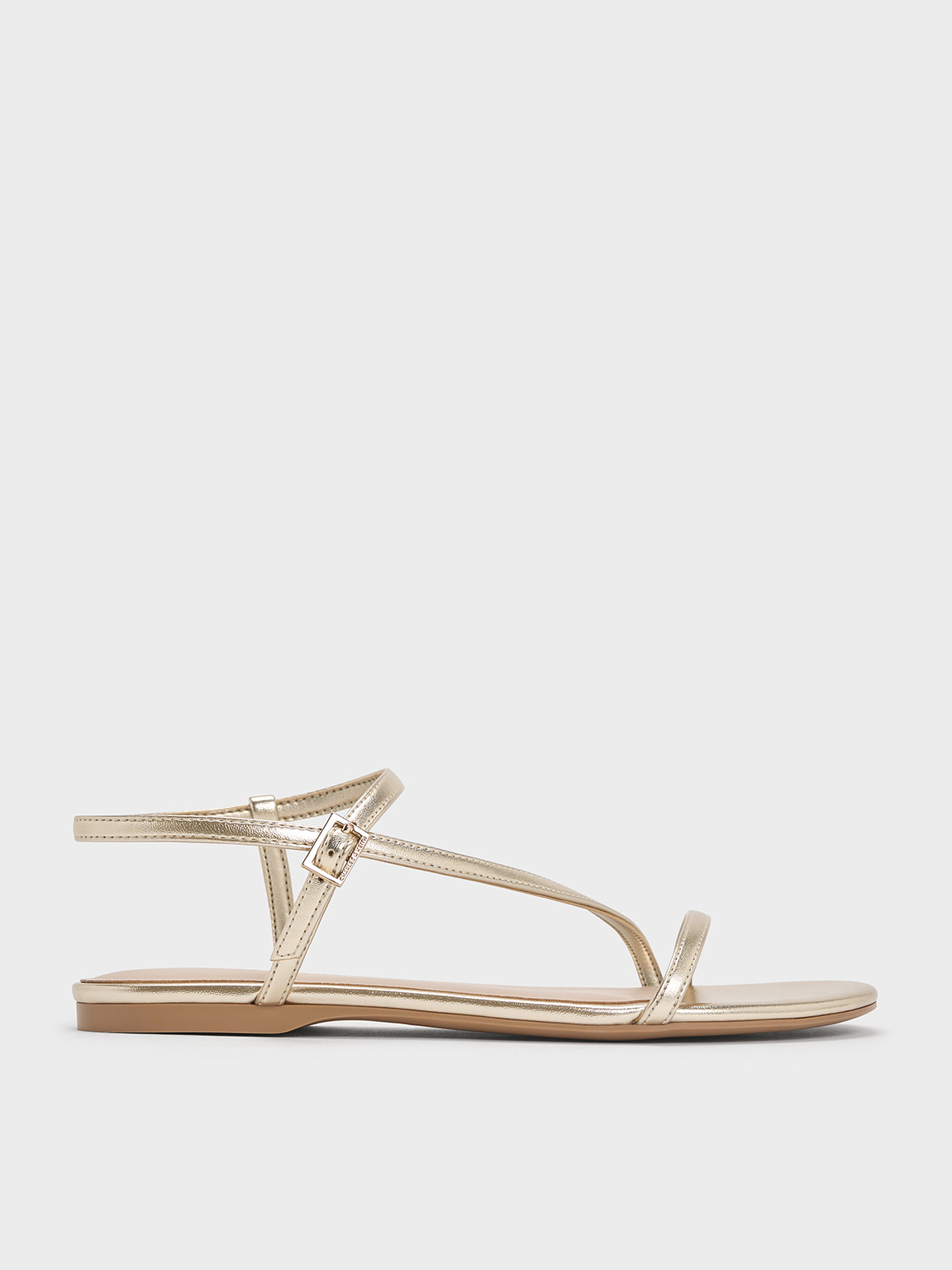 Charles & Keith - Metallic Ankle-Strap Sandals