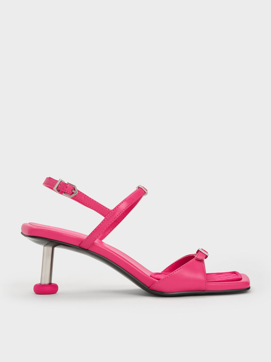 Charles & Keith - Sculptural Heel Buckled Sandals