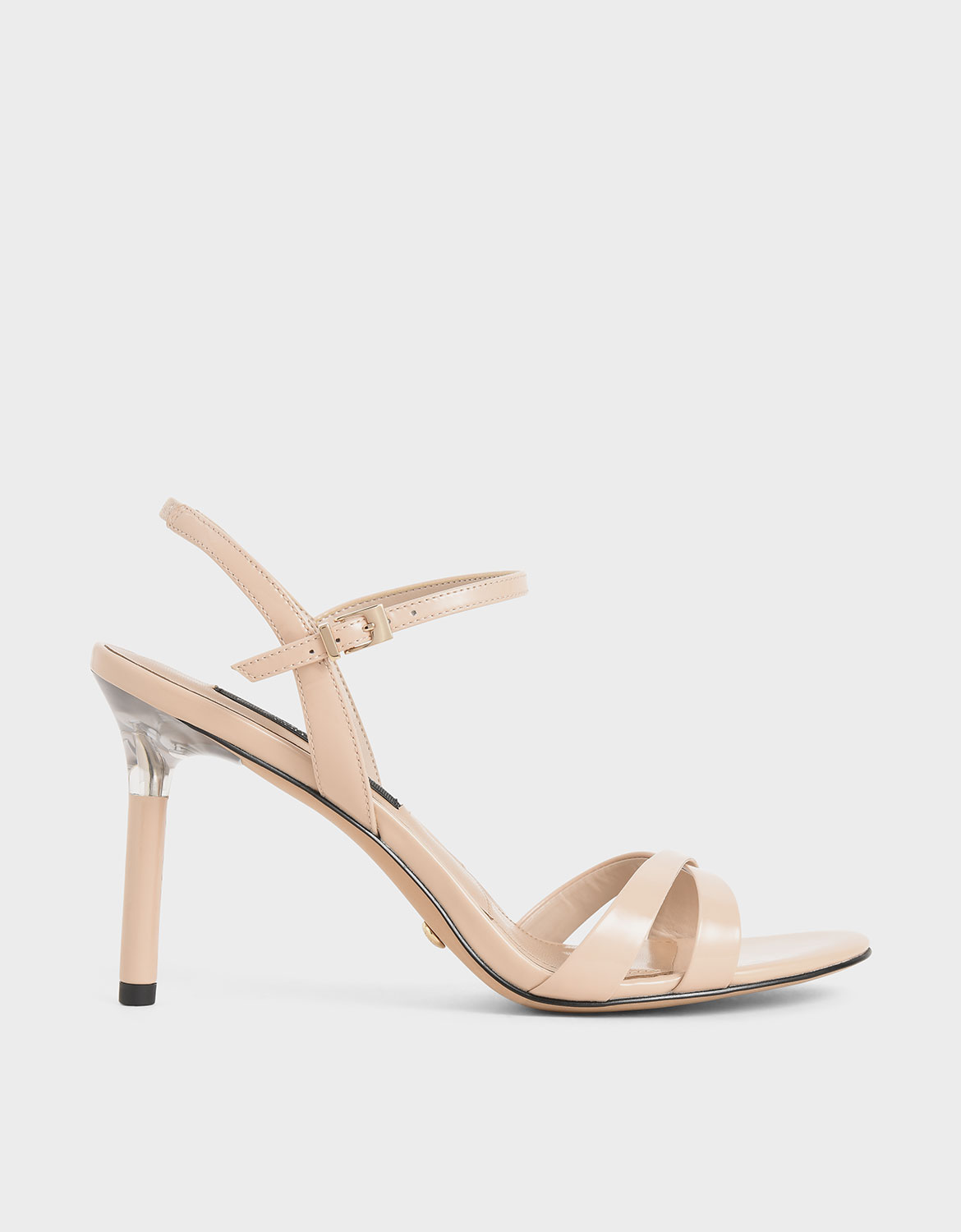 

Patent Leather Criss-Cross Heels, Light pink