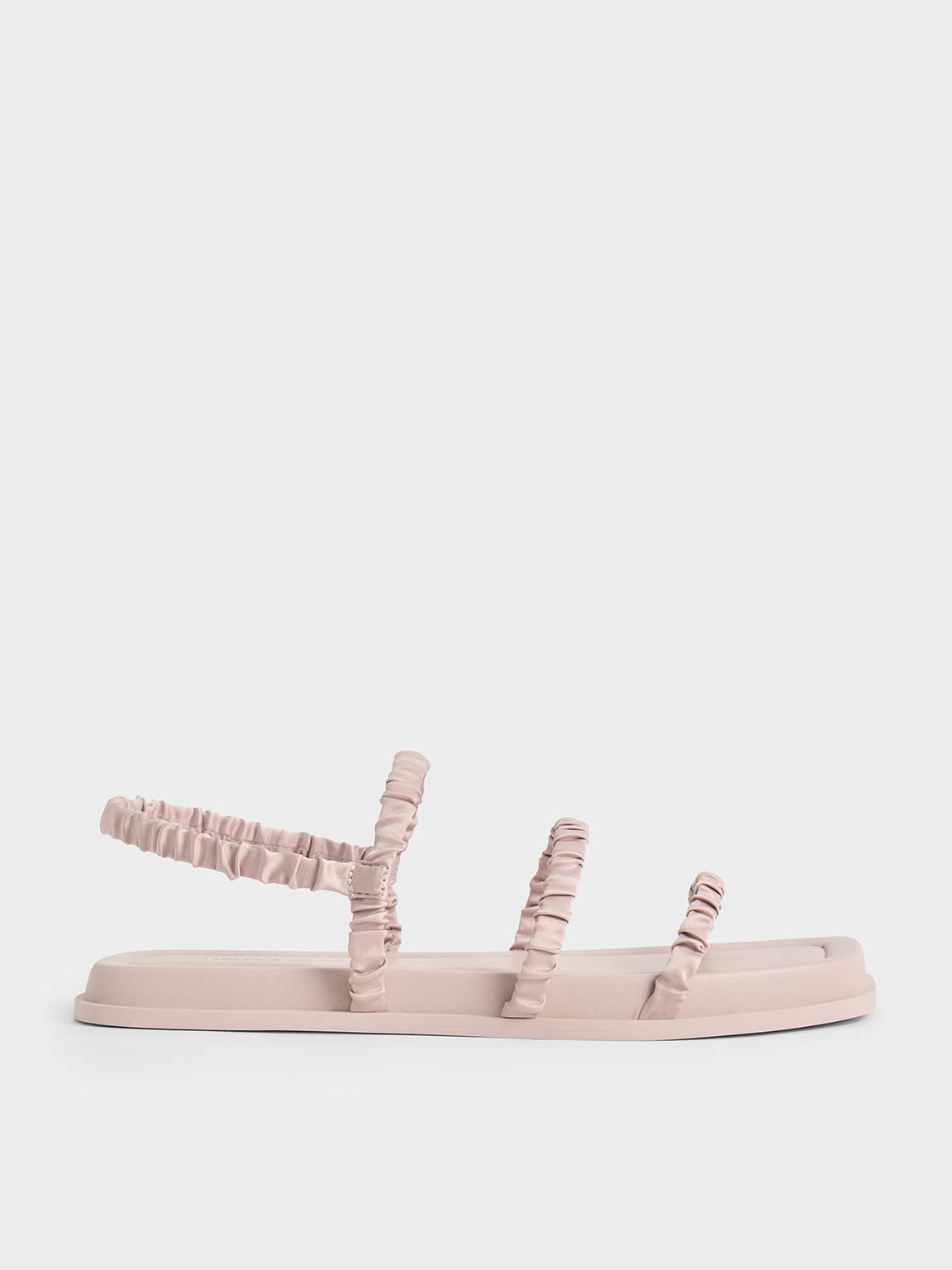 Charles & Keith - Recycled Polyester Ruched Strappy Sandals