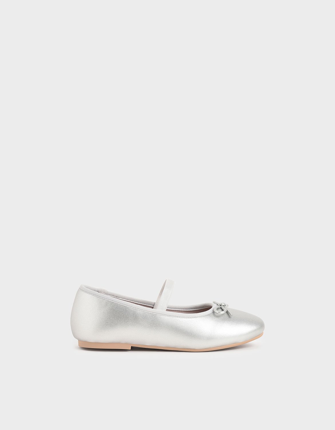 

Girls' Metallic Bow Ballerina Flats