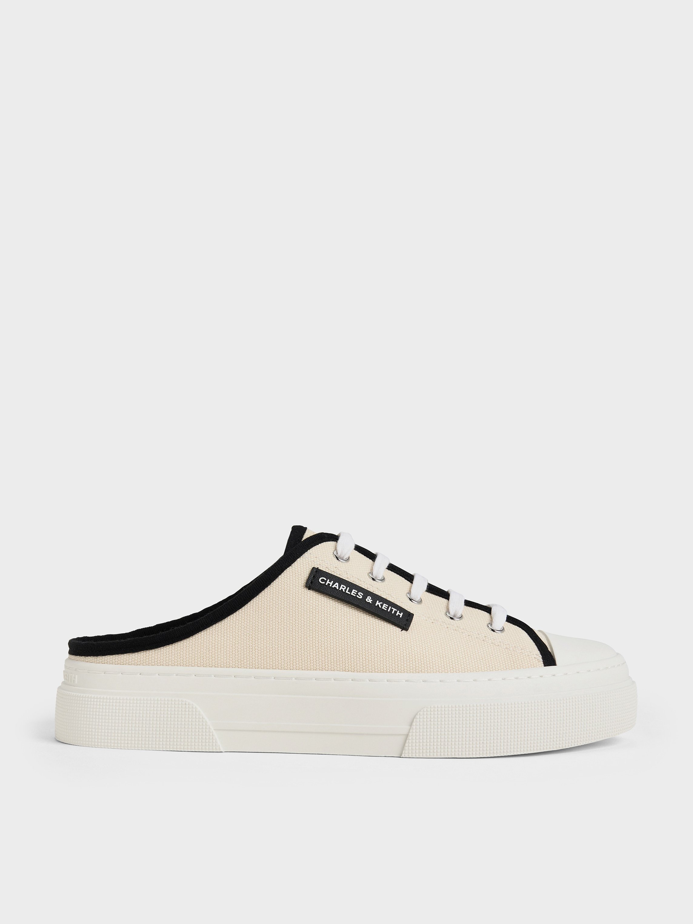 Charles & Keith - Kay Canvas Slip-On Sneakers