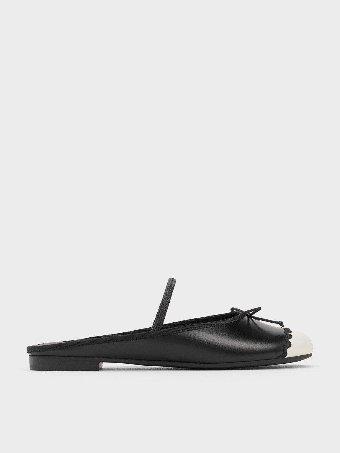 Charles & Keith - Two-Tone Bow Slip-On Flats