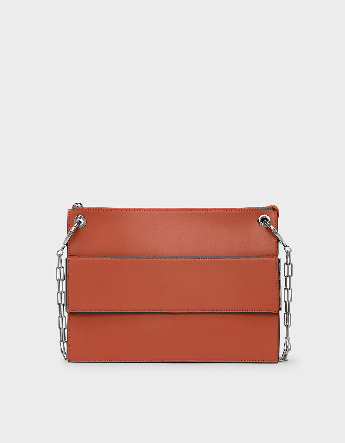 

Grommet Flat Clutch, Orange