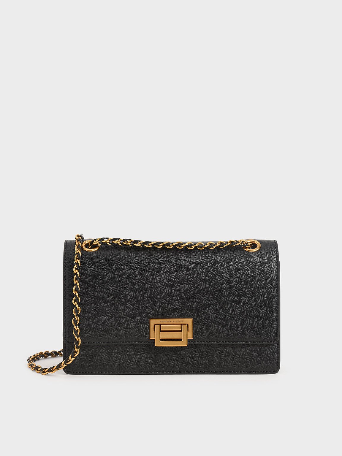 

Chain Strap Evening Bag, Black