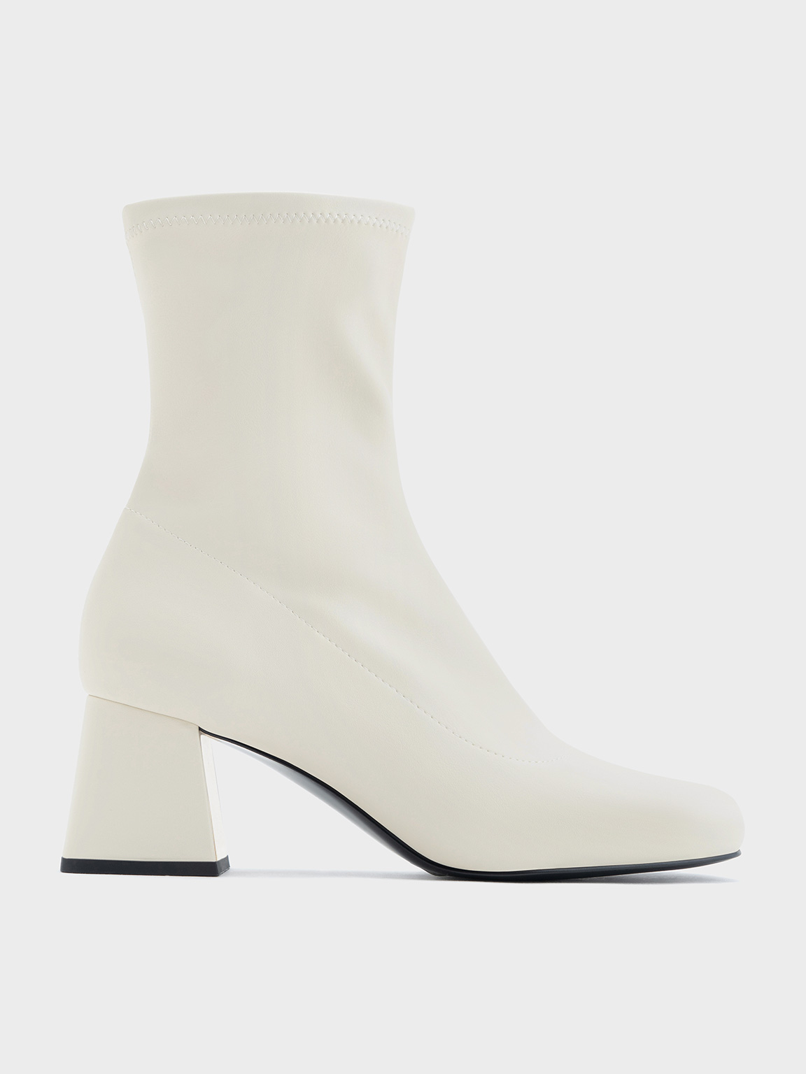 Charles & Keith - Jully Metallic Trapeze Heel Ankle Boots