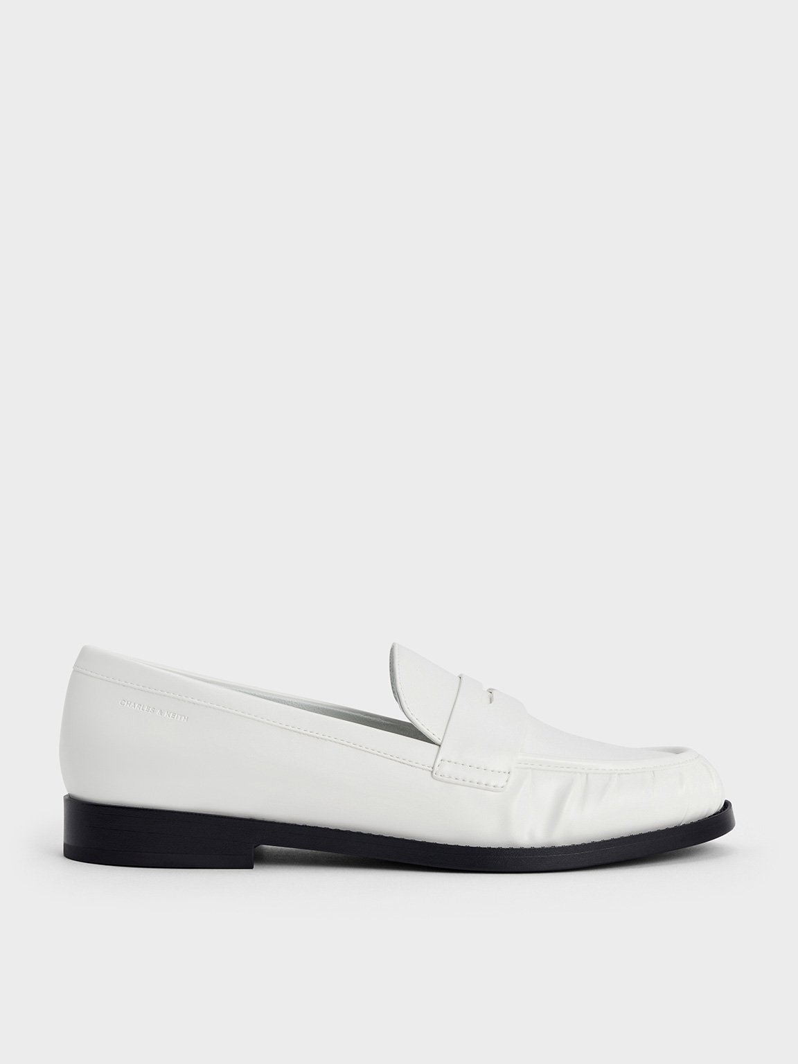 Charles & Keith - Ruched Penny Loafers