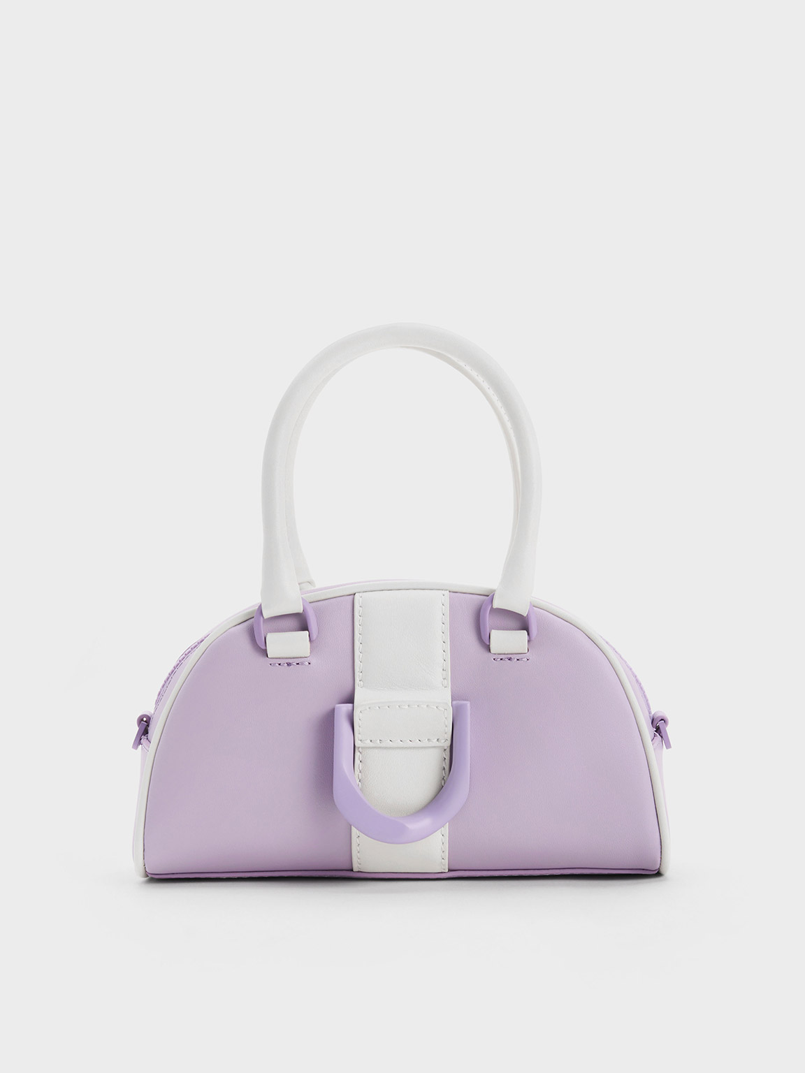 Charles Keith Gabine Two tone Bowling Bag In Lilac ModeSens