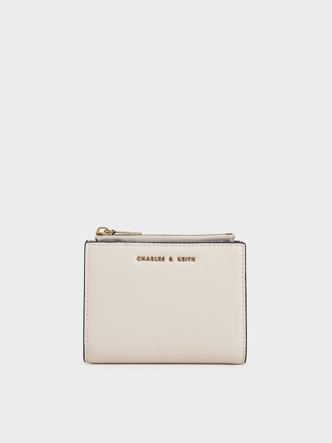 Ivory Harmonee Top Zip Small Wallet - CHARLES & KEITH UK