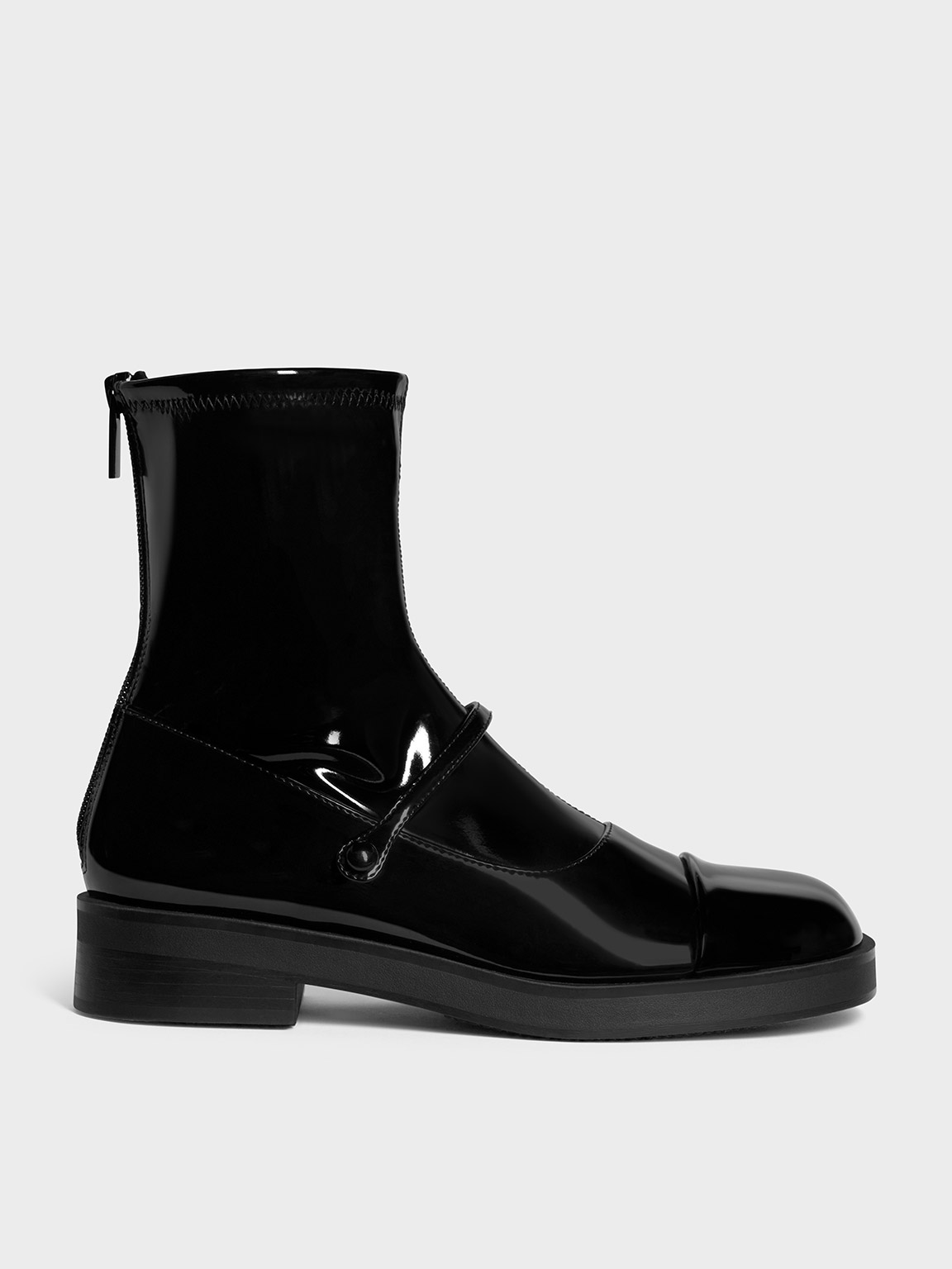 Charles & Keith - Front-Strap Ankle Boots