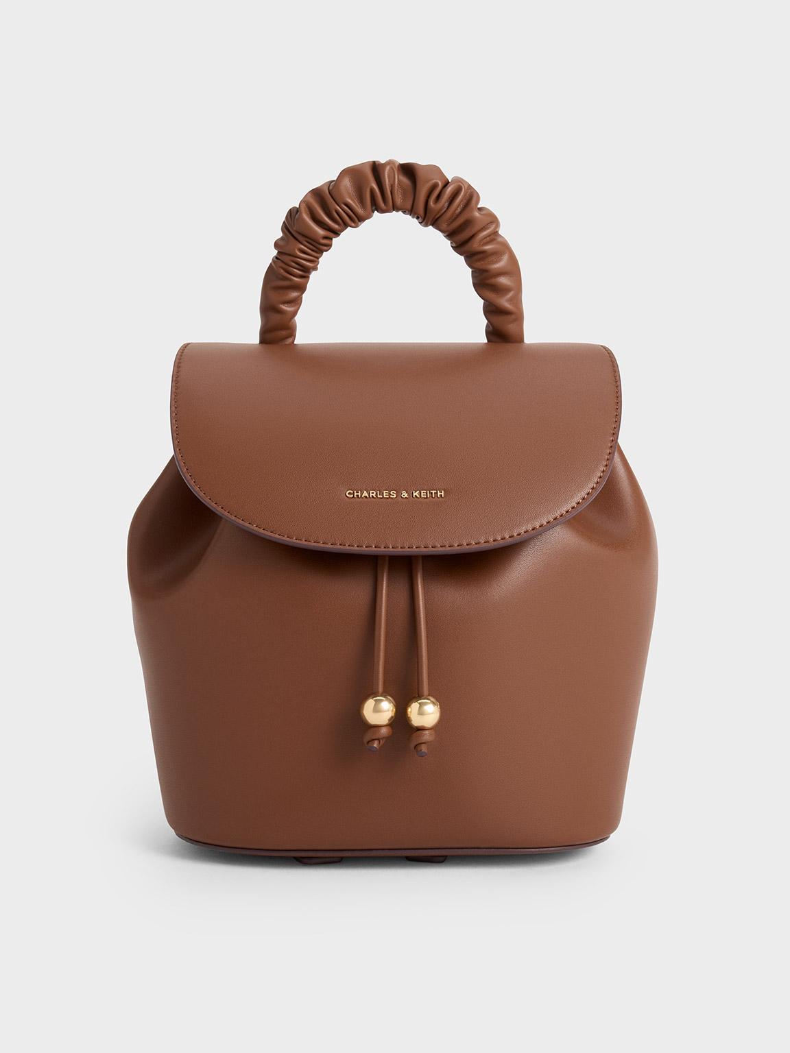 Charles & Keith - Eve Ruched-Handle Backpack