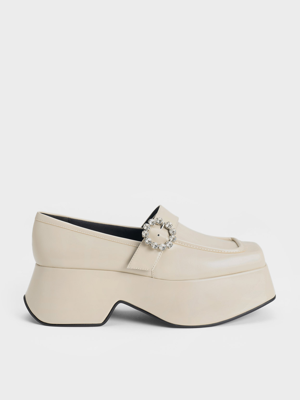 White platform hot sale loafers women's