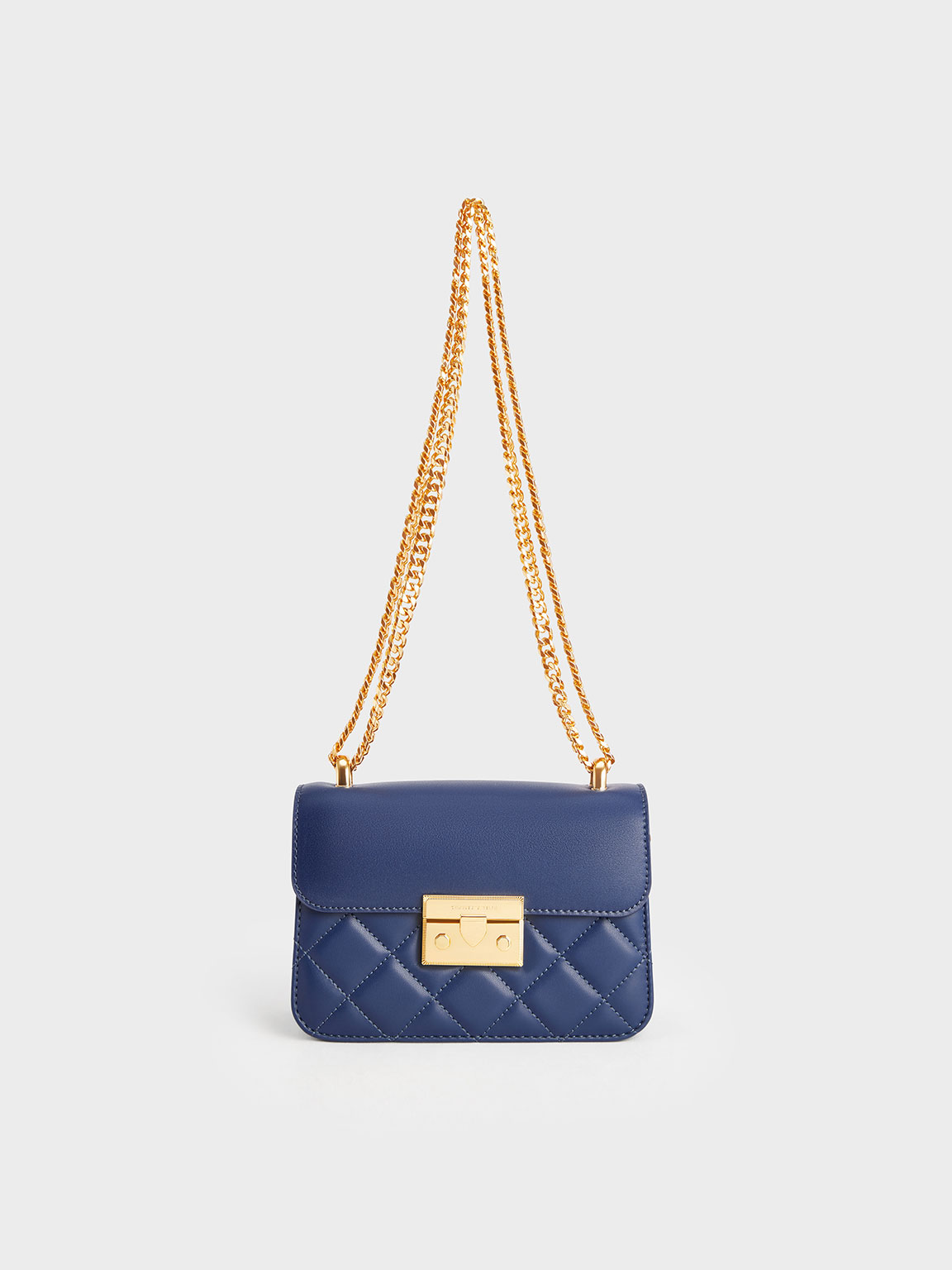 Charles & Keith - Alva Push-Lock Chain Bag