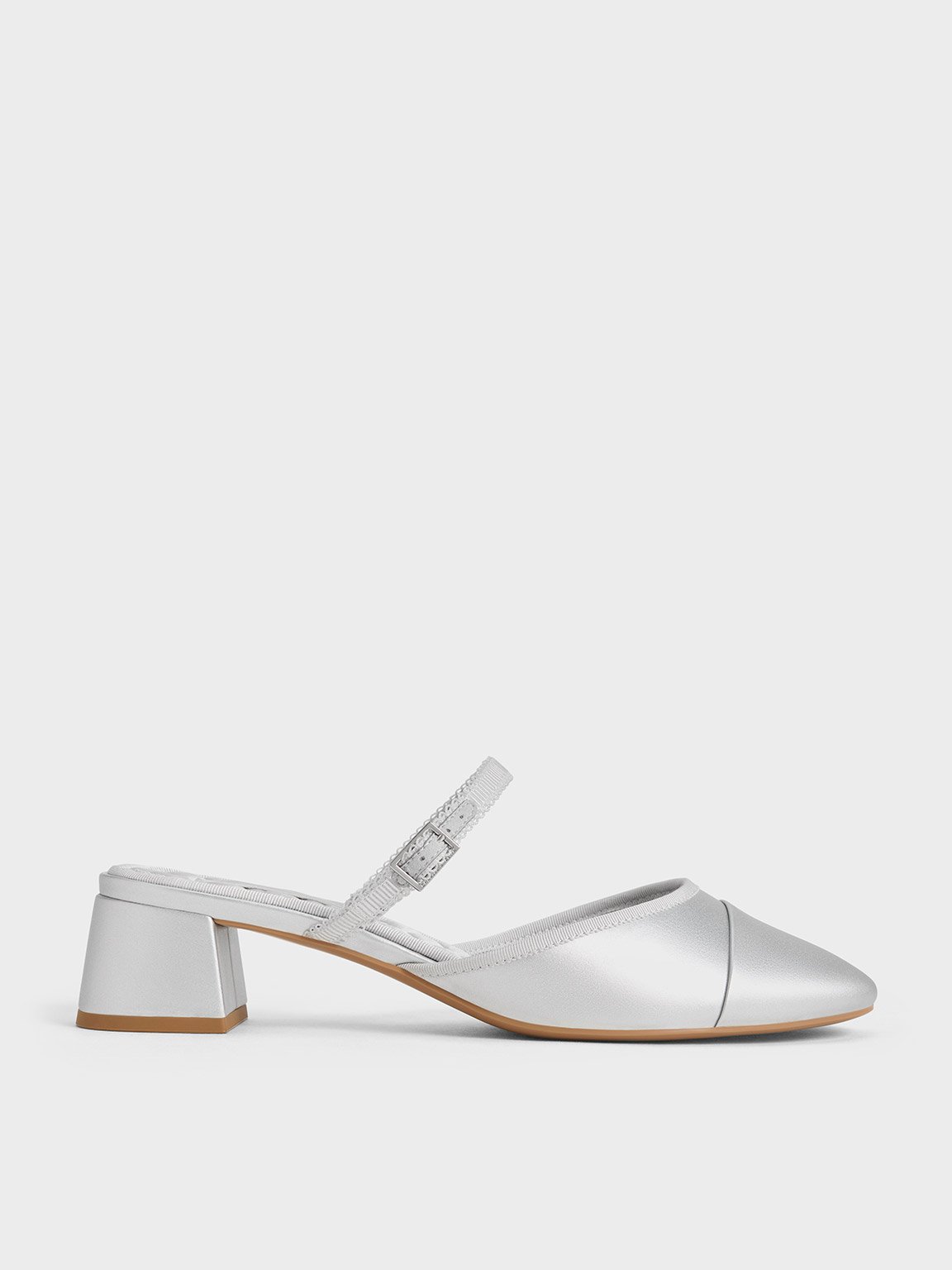 Charles & Keith - Buckled-Strap Trapeze-Heel Mules