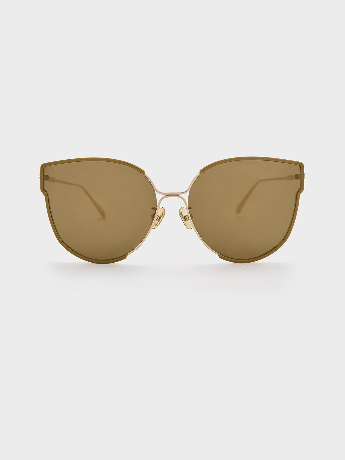 Thin-Rim Butterfly Sunglasses – Khaki
