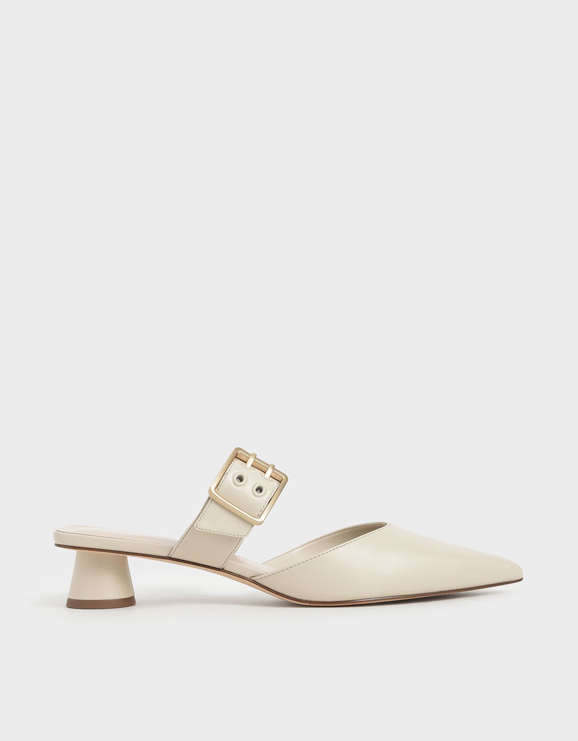 

Grommet Buckle Mules