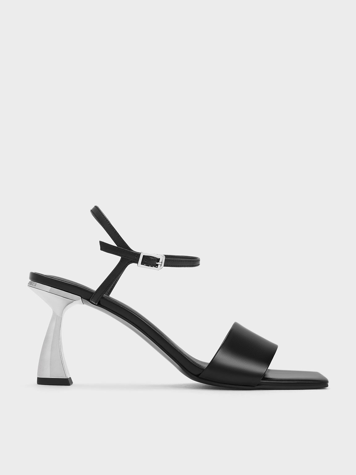 Charles & Keith - Open Toe Curved Heel Sandals