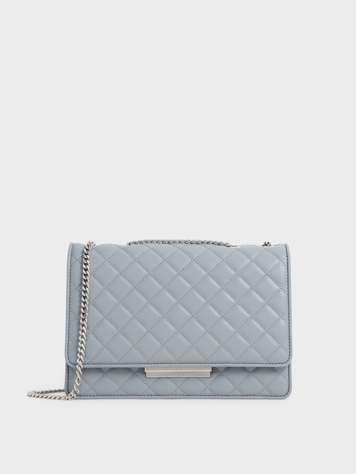 

Quilted Chain Bag, Steel blue