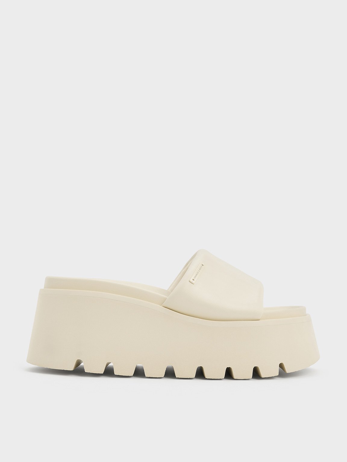 Charles & Keith - Puffy-Strap Flatform Sandals