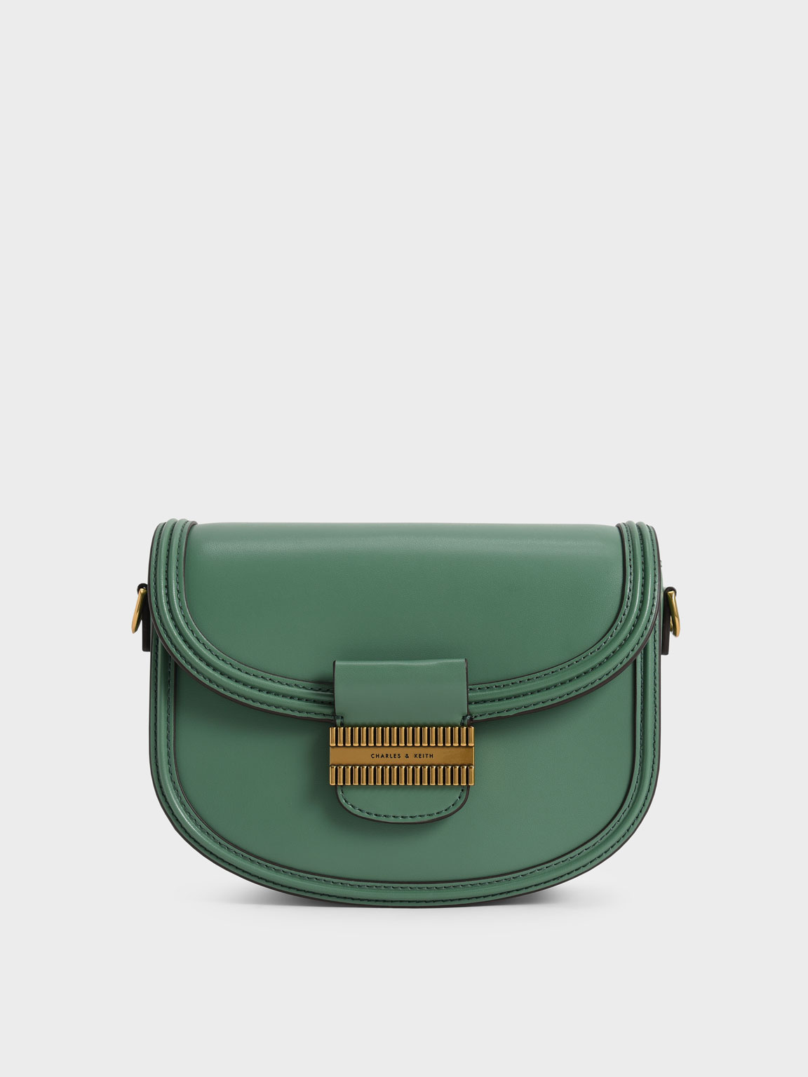 

Embellished Saddle Bag, Green