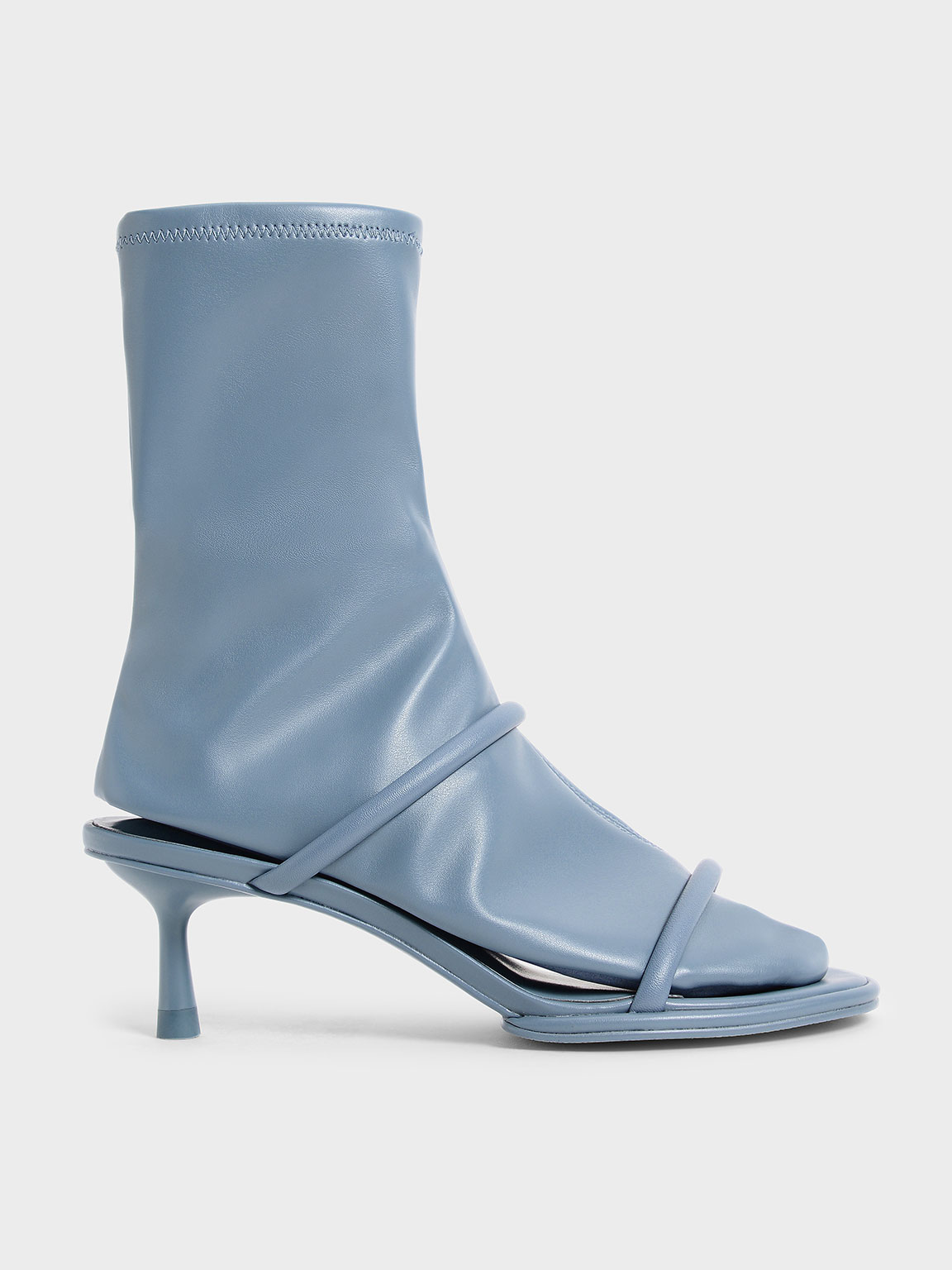 

Lucile Stiletto Calf Boots, Blue