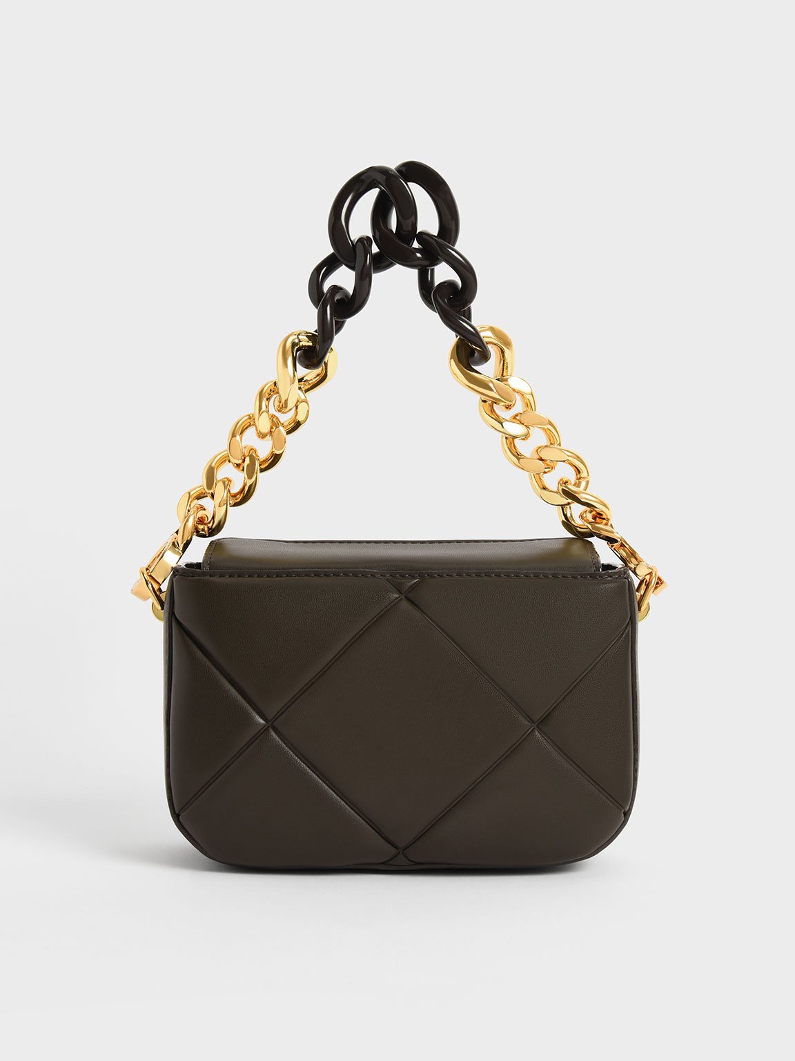 Charles & Keith - Mini Danika Chunky Chain Padded Bag