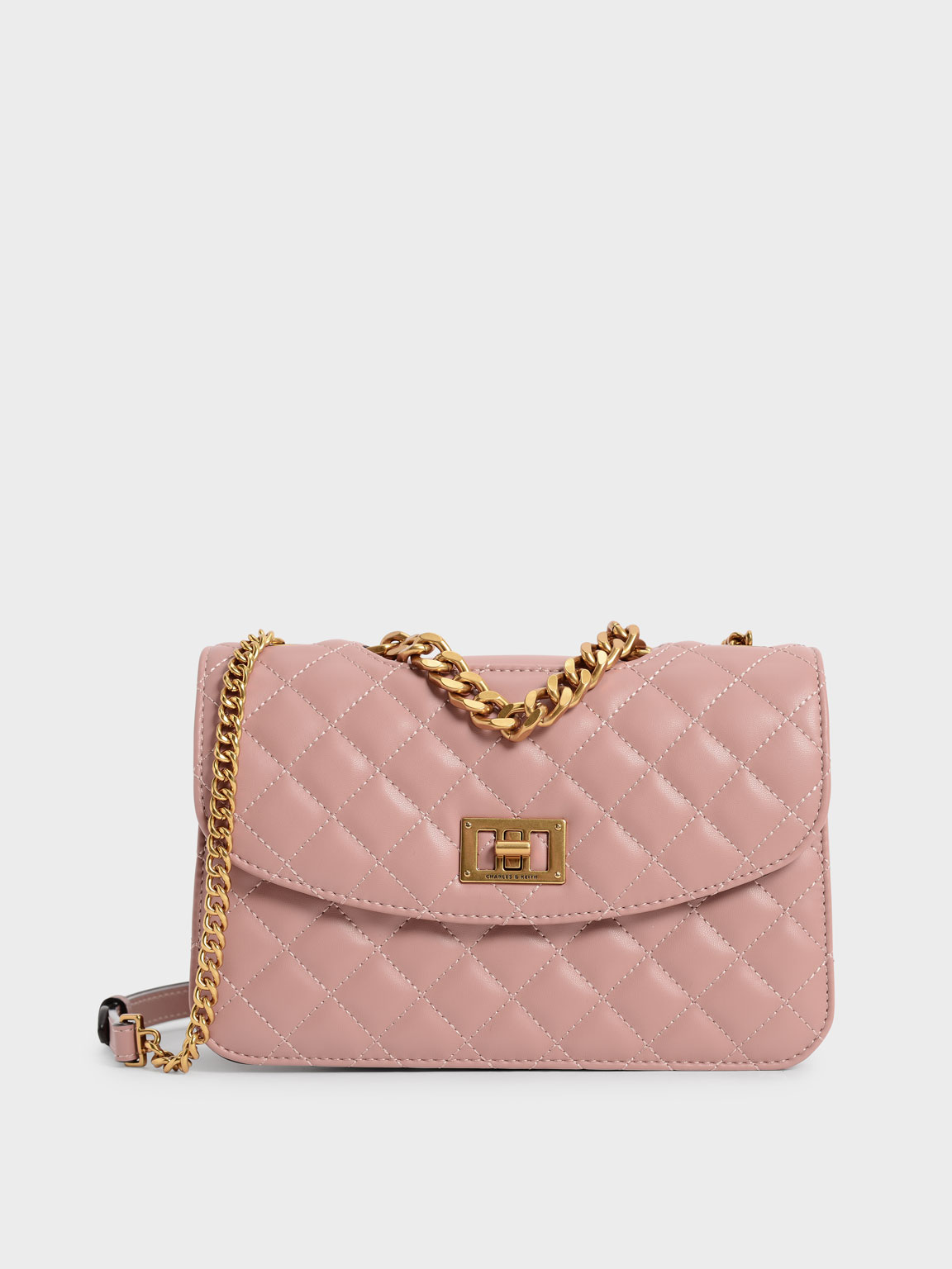 

Quilted Clutch, Blush