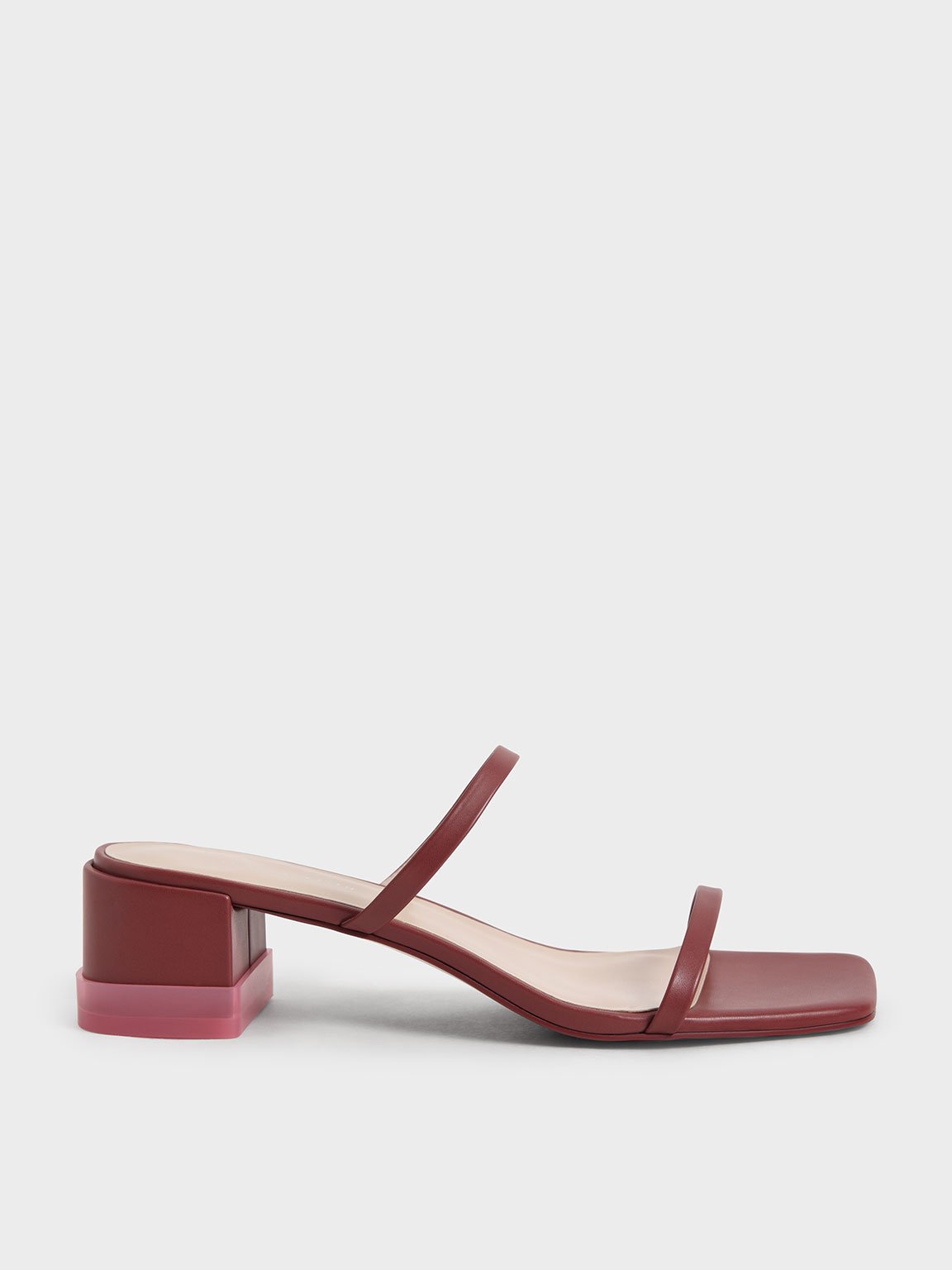 

Double Strap Block Heel Mules