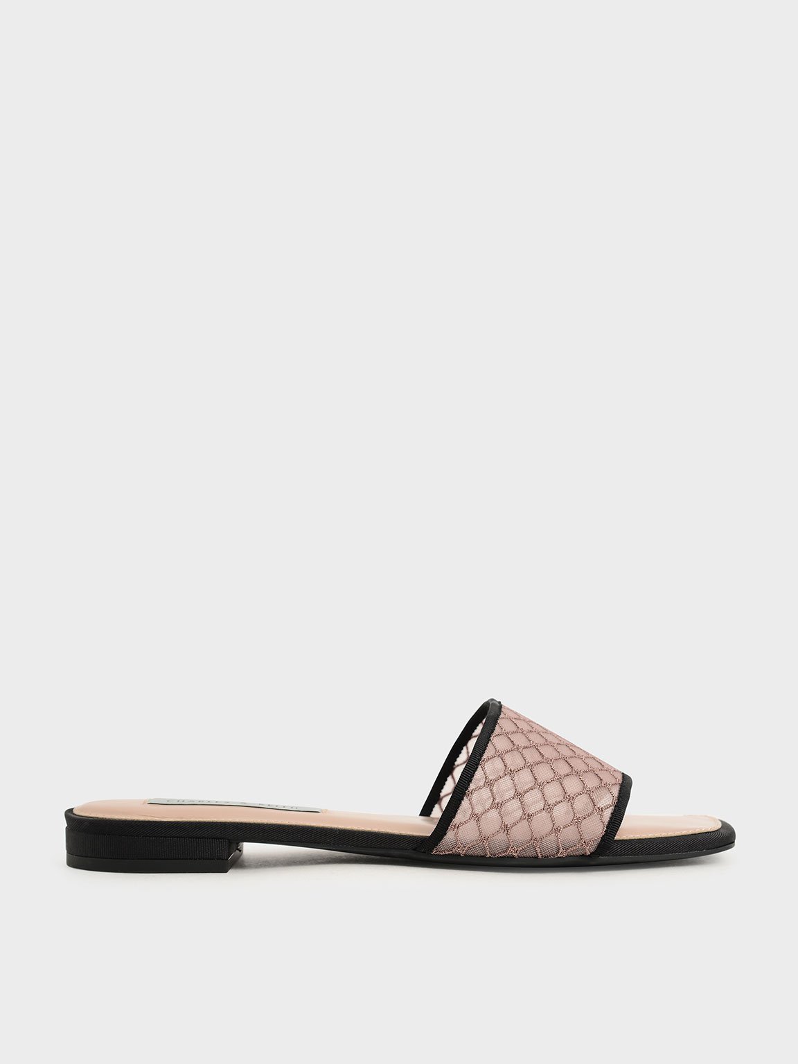 

Mesh & Grosgrain Slide Sandals