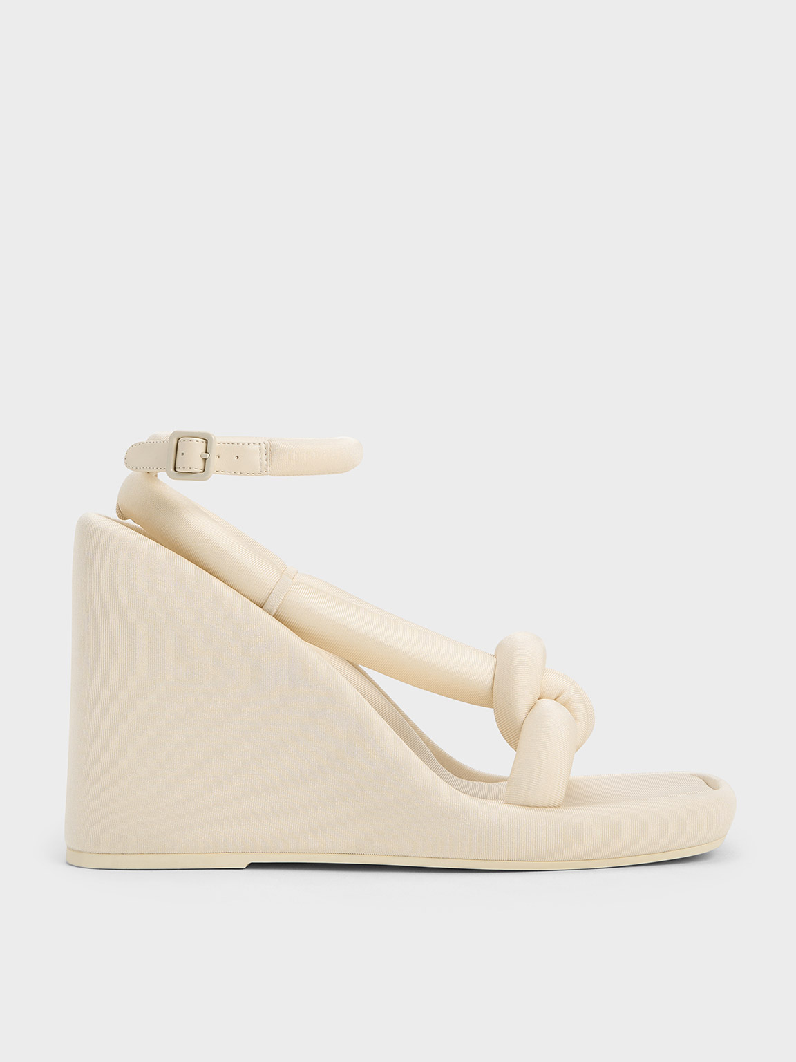 Charles & Keith - Toni Knotted Puffy-Strap Wedges