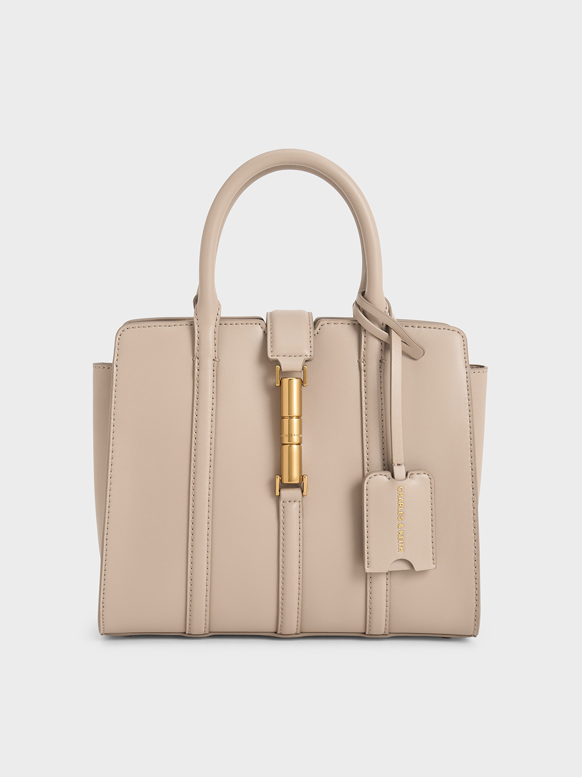 Charles & Keith - Cesia Metallic Accent Tote Bag